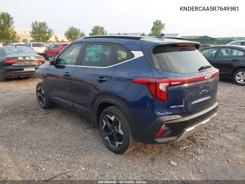 2024 Kia Seltos Ex VIN: KNDERCAA5R7649981 Lot: 45536447