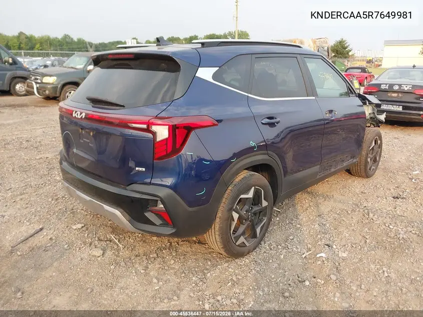 2024 Kia Seltos Ex VIN: KNDERCAA5R7649981 Lot: 45536447