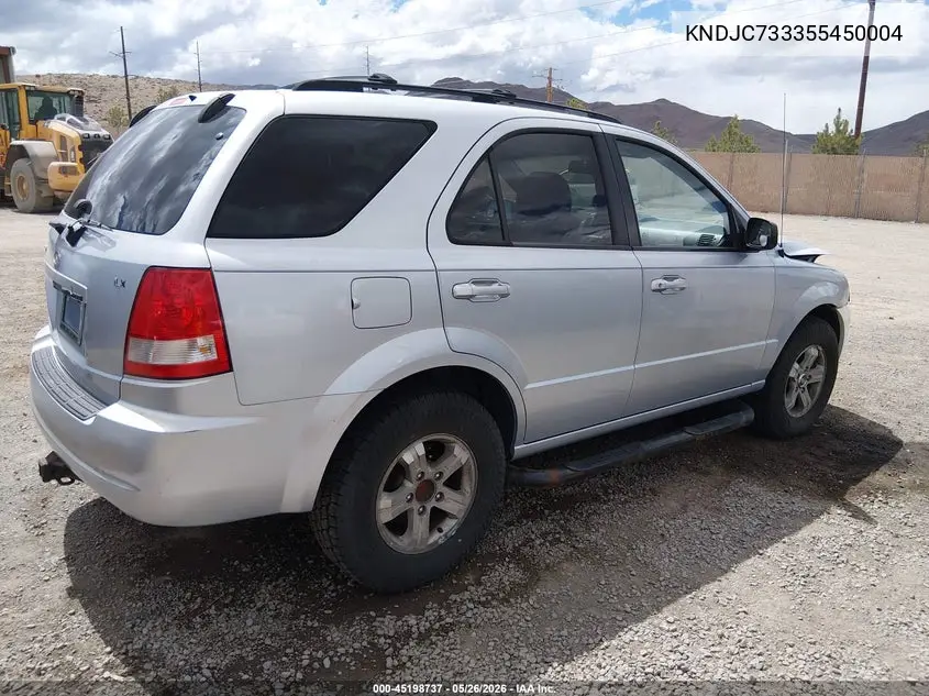 2005 Kia Sorento Ex/Lx VIN: KNDJC733355450004 Lot: 45198737