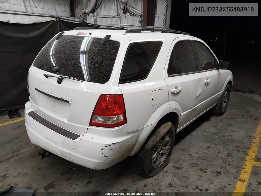2005 Kia Sorento Ex/Lx VIN: KNDJD733X55483918 Lot: 45325107
