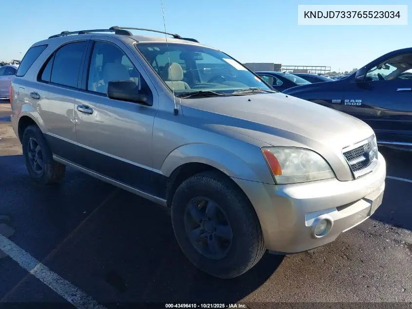 KNDJD733765523034 2006 Kia Sorento Ex/Lx