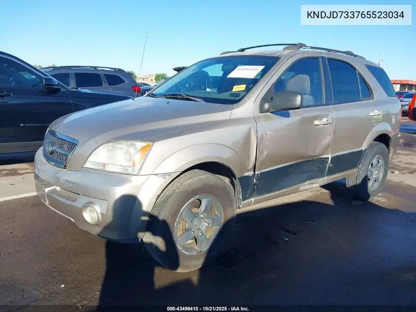 KNDJD733765523034 2006 Kia Sorento Ex/Lx