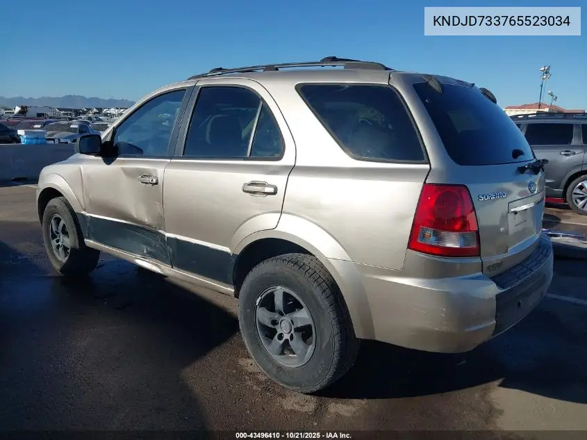 KNDJD733765523034 2006 Kia Sorento Ex/Lx