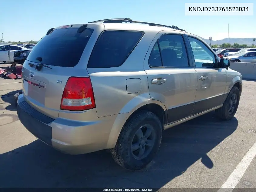 KNDJD733765523034 2006 Kia Sorento Ex/Lx