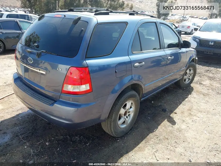 2006 Kia Sorento Ex/Lx VIN: KNDJD733165568471 Lot: 45262860