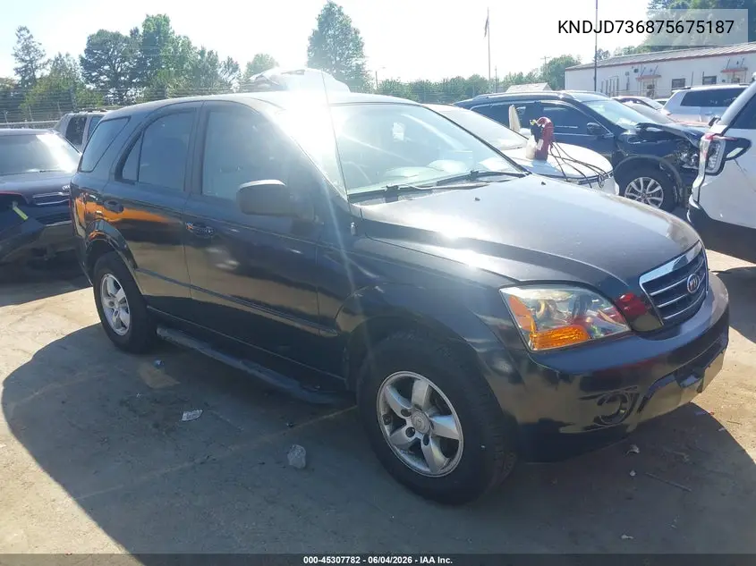2007 Kia Sorento VIN: KNDJD736875675187 Lot: 45307782