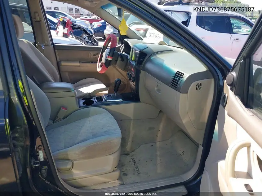 2007 Kia Sorento VIN: KNDJD736875675187 Lot: 45307782