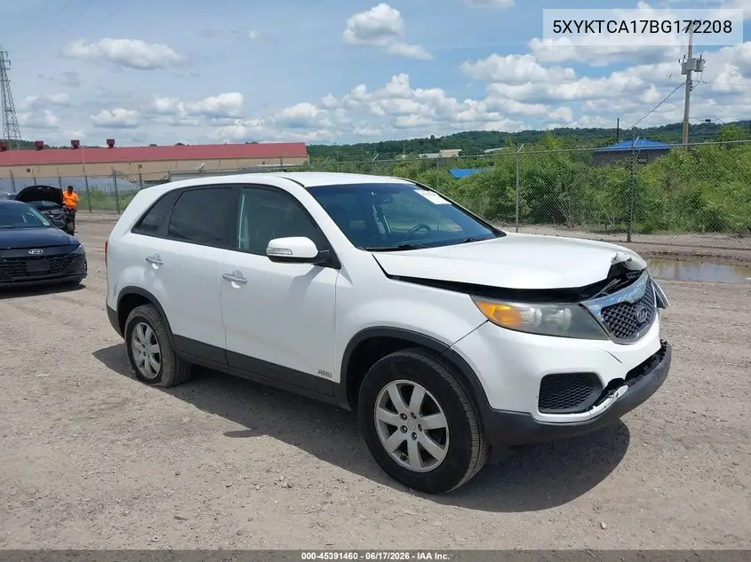 2011 Kia Sorento Lx VIN: 5XYKTCA17BG172208 Lot: 45391460