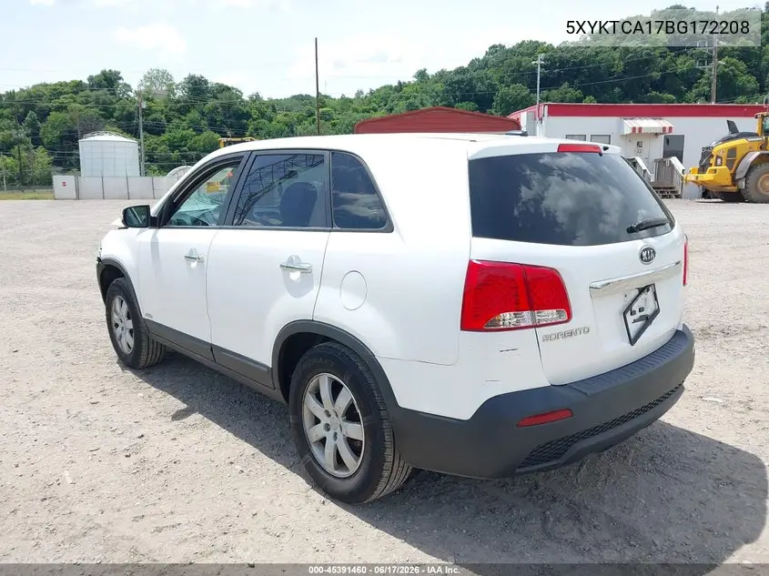 2011 Kia Sorento Lx VIN: 5XYKTCA17BG172208 Lot: 45391460