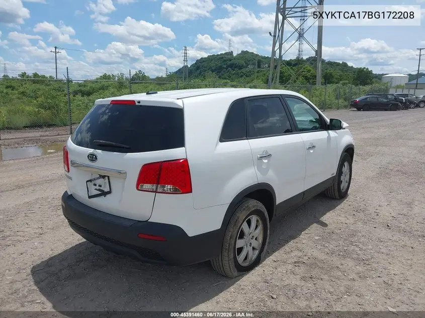 2011 Kia Sorento Lx VIN: 5XYKTCA17BG172208 Lot: 45391460