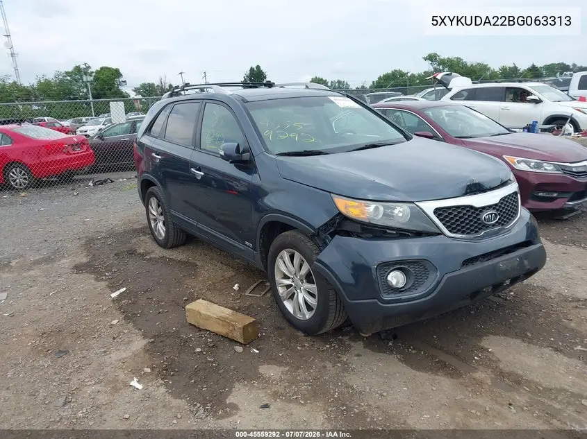 2011 Kia Sorento Ex V6 VIN: 5XYKUDA22BG063313 Lot: 45559292