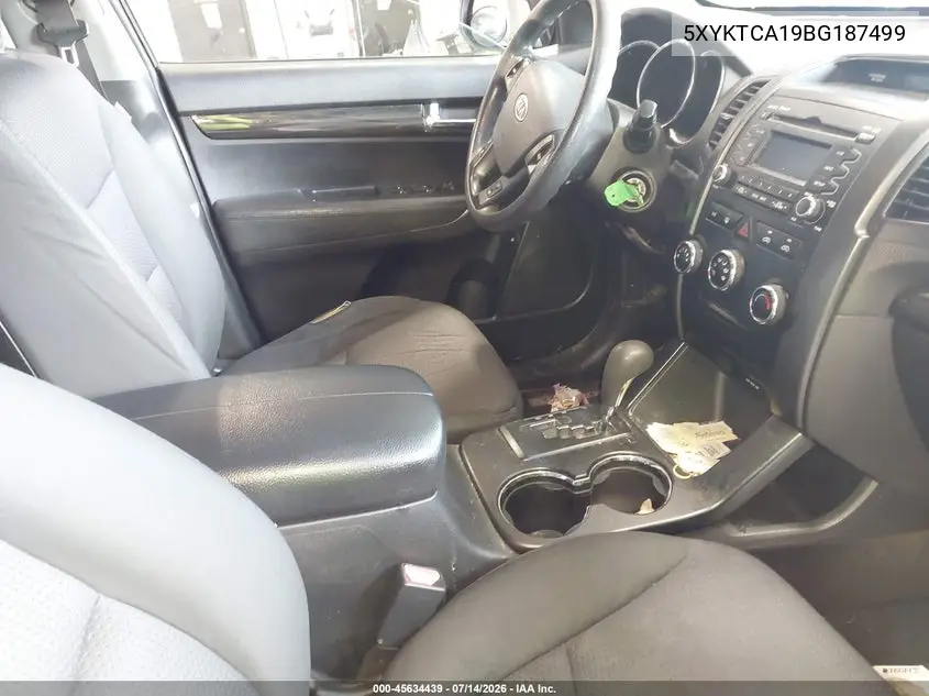2011 Kia Sorento Lx VIN: 5XYKTCA19BG187499 Lot: 45634439