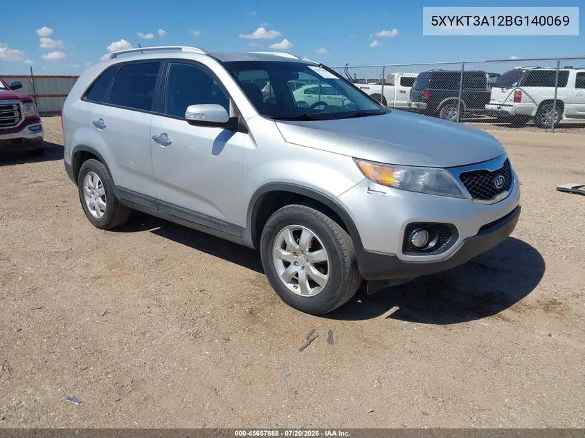 2011 Kia Sorento Lx VIN: 5XYKT3A12BG140069 Lot: 45657888