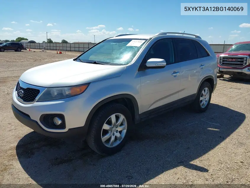 2011 Kia Sorento Lx VIN: 5XYKT3A12BG140069 Lot: 45657888
