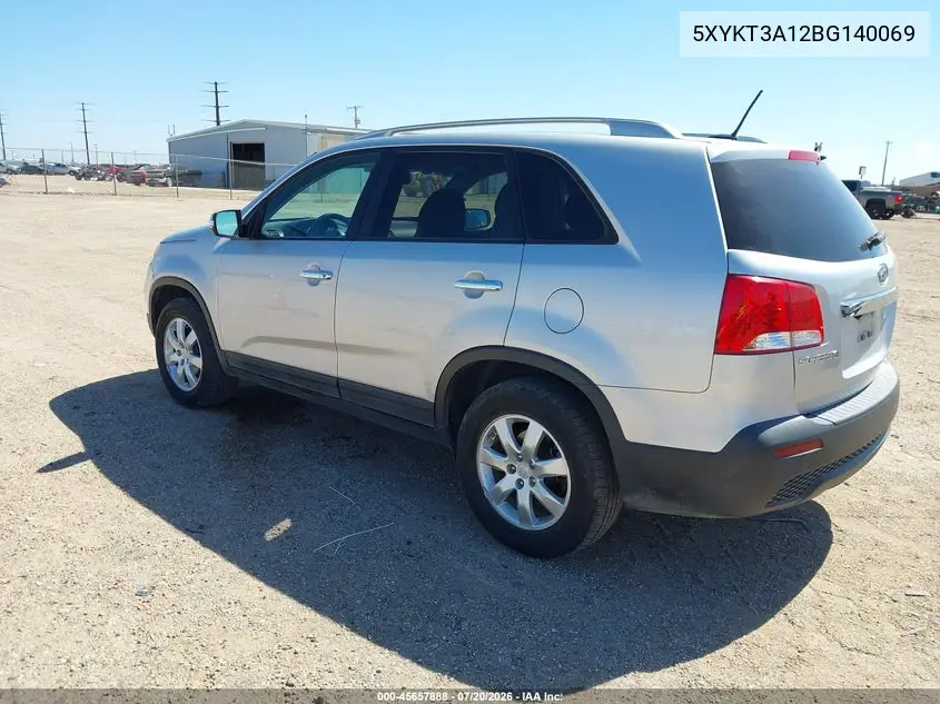 2011 Kia Sorento Lx VIN: 5XYKT3A12BG140069 Lot: 45657888
