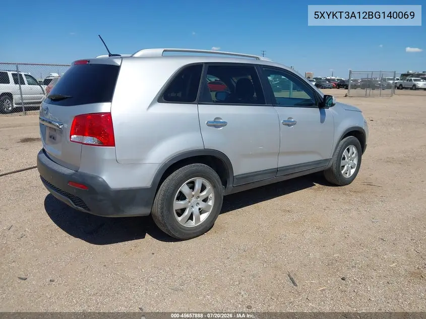 2011 Kia Sorento Lx VIN: 5XYKT3A12BG140069 Lot: 45657888