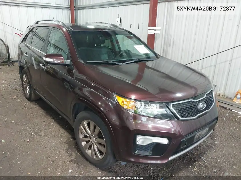 2011 Kia Sorento Sx V6 VIN: 5XYKW4A20BG172377 Lot: 45660239