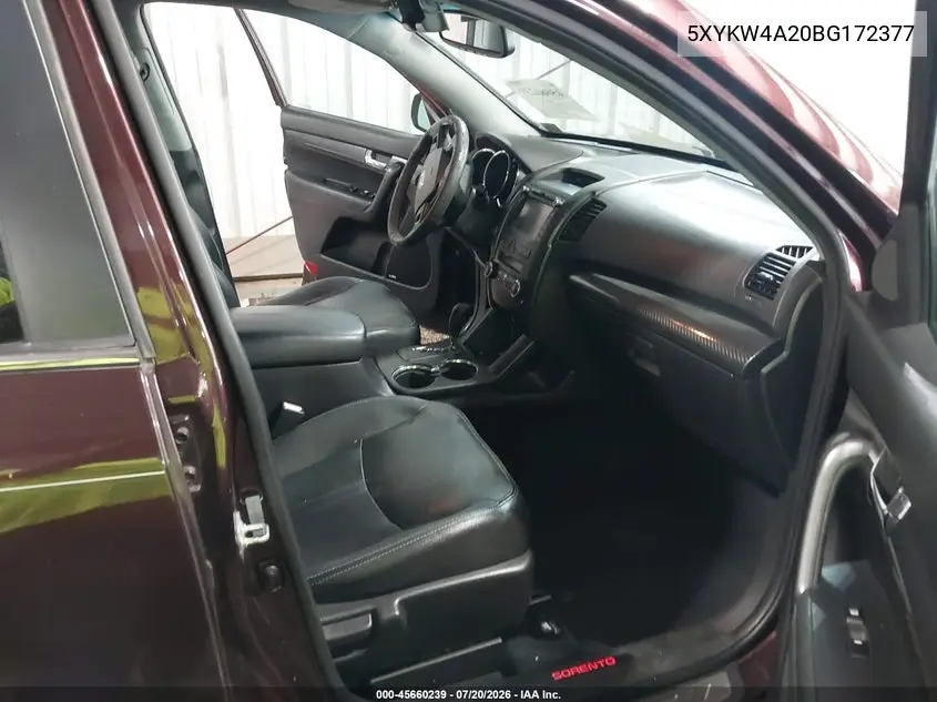 2011 Kia Sorento Sx V6 VIN: 5XYKW4A20BG172377 Lot: 45660239