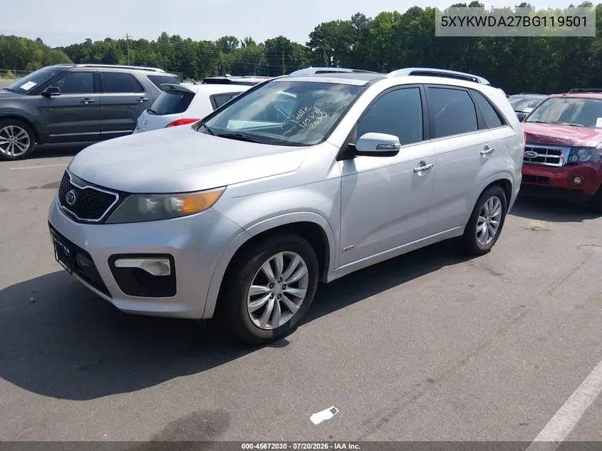 2011 Kia Sorento Sx V6 VIN: 5XYKWDA27BG119501 Lot: 45672030