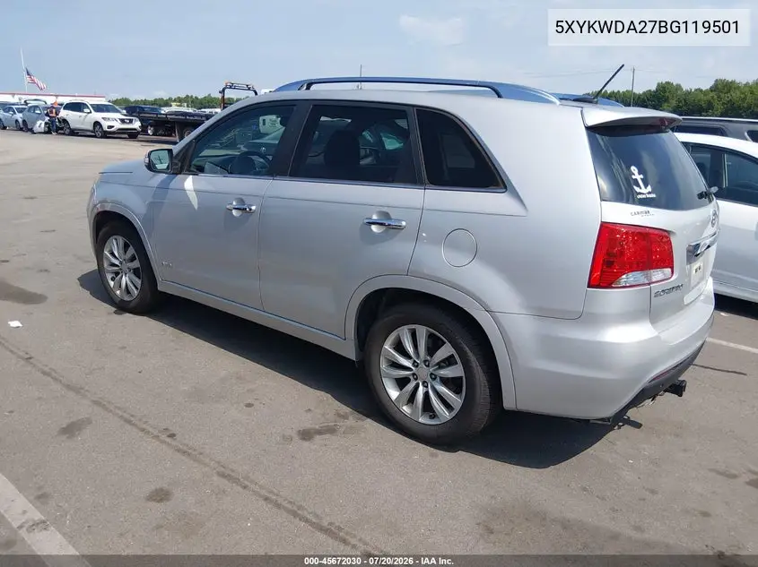 2011 Kia Sorento Sx V6 VIN: 5XYKWDA27BG119501 Lot: 45672030