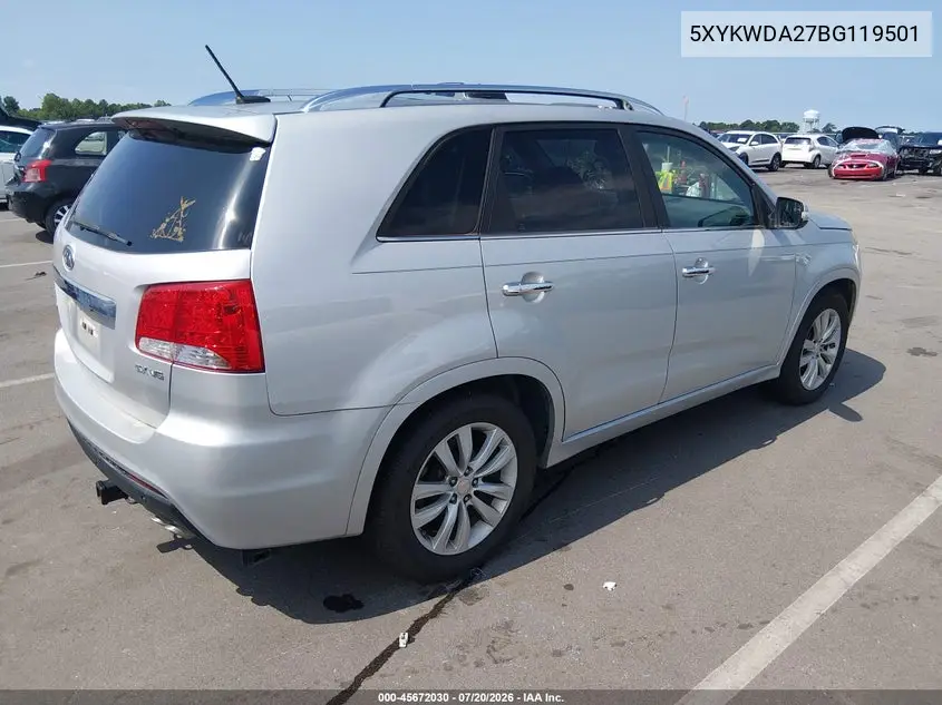 2011 Kia Sorento Sx V6 VIN: 5XYKWDA27BG119501 Lot: 45672030