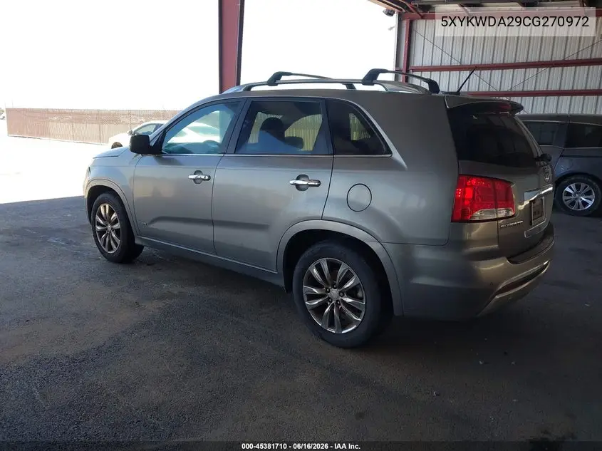 2012 Kia Sorento Sx V6 VIN: 5XYKWDA29CG270972 Lot: 45381710