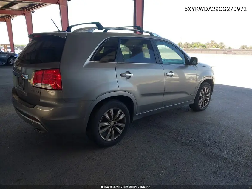 2012 Kia Sorento Sx V6 VIN: 5XYKWDA29CG270972 Lot: 45381710
