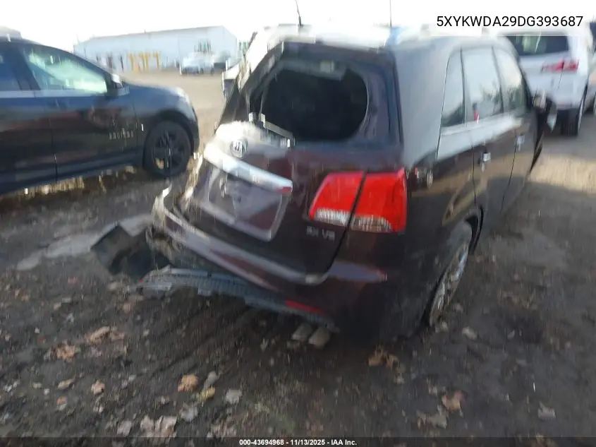 5XYKWDA29DG393687 2013 Kia Sorento Sx V6