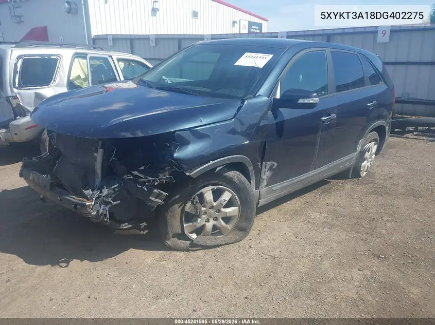 2013 Kia Sorento Lx VIN: 5XYKT3A18DG402275 Lot: 45241595