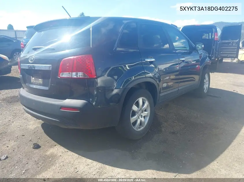 2013 Kia Sorento Lx VIN: 5XYKT3A18DG402275 Lot: 45241595