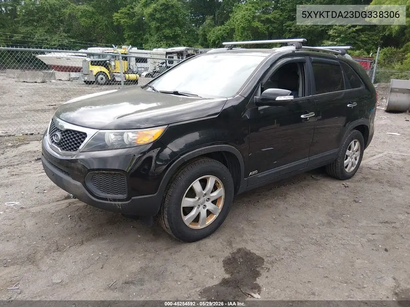 2013 Kia Sorento Lx V6 VIN: 5XYKTDA23DG338306 Lot: 45254592
