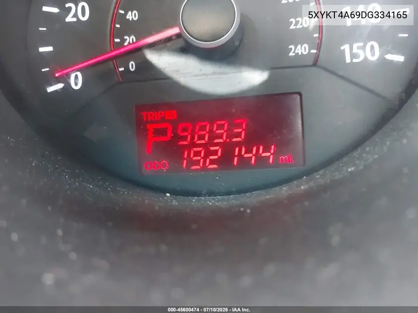 2013 Kia Sorento Lx VIN: 5XYKT4A69DG334165 Lot: 45600474