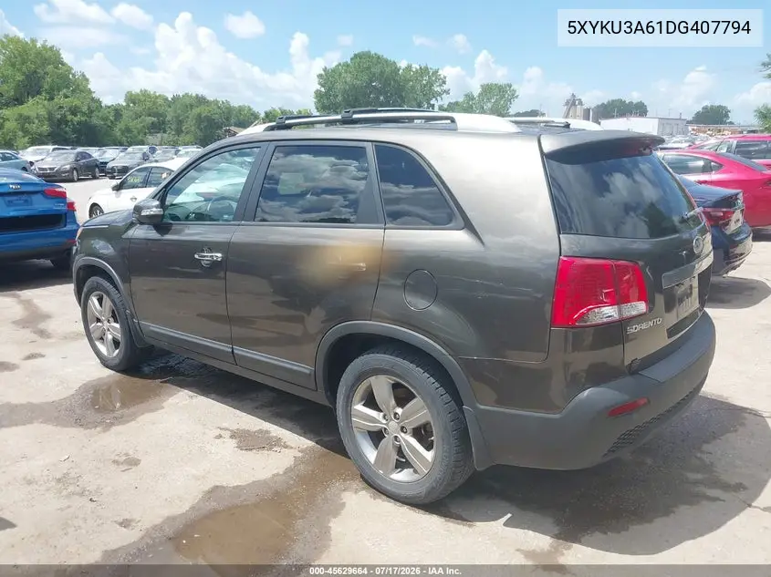2013 Kia Sorento Ex VIN: 5XYKU3A61DG407794 Lot: 45629664