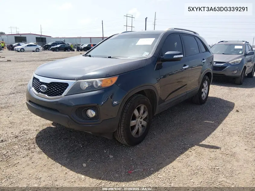 2013 Kia Sorento Lx VIN: 5XYKT3A63DG339291 Lot: 45678167