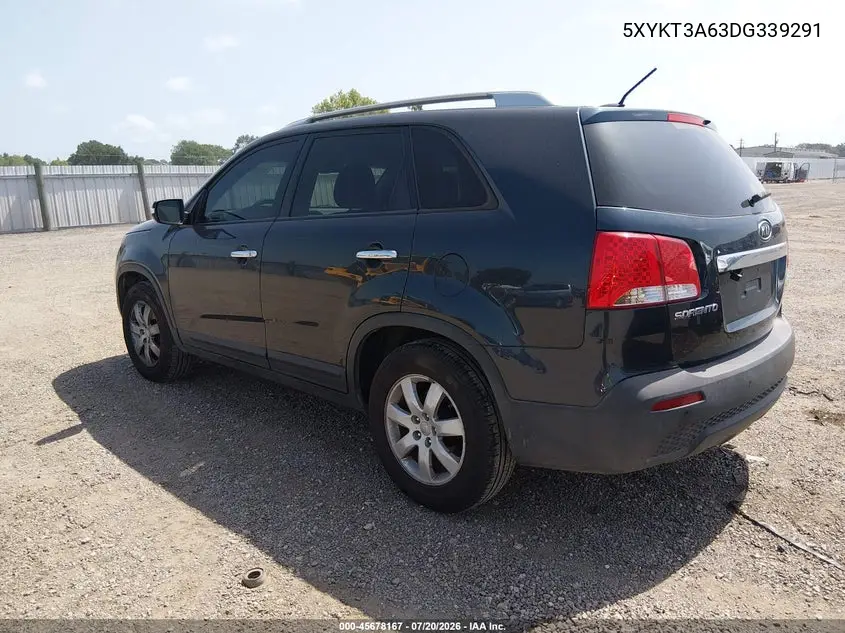 2013 Kia Sorento Lx VIN: 5XYKT3A63DG339291 Lot: 45678167