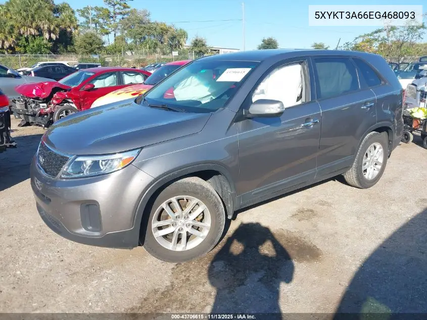 5XYKT3A66EG468093 2014 Kia Sorento Lx
