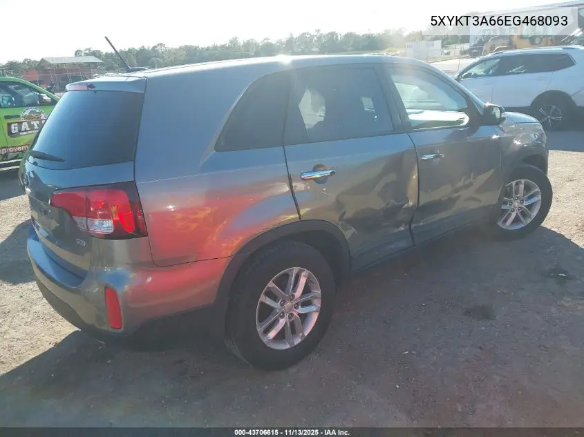 5XYKT3A66EG468093 2014 Kia Sorento Lx