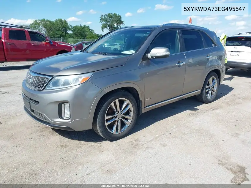 2014 Kia Sorento Limited V6 VIN: 5XYKWDA73EG495547 Lot: 45339871