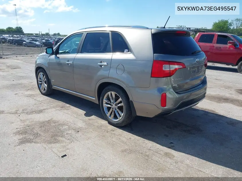 2014 Kia Sorento Limited V6 VIN: 5XYKWDA73EG495547 Lot: 45339871