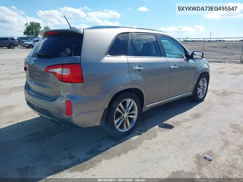 2014 Kia Sorento Limited V6 VIN: 5XYKWDA73EG495547 Lot: 45339871