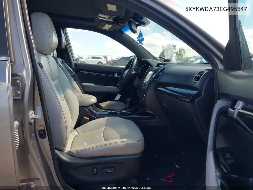 2014 Kia Sorento Limited V6 VIN: 5XYKWDA73EG495547 Lot: 45339871