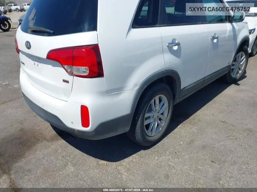 2014 Kia Sorento Lx VIN: 5XYKTCA60EG475752 Lot: 45552575