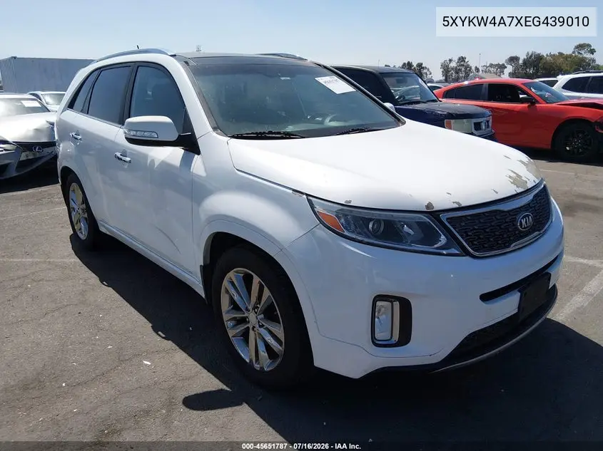 2014 Kia Sorento Limited V6 VIN: 5XYKW4A7XEG439010 Lot: 45651787