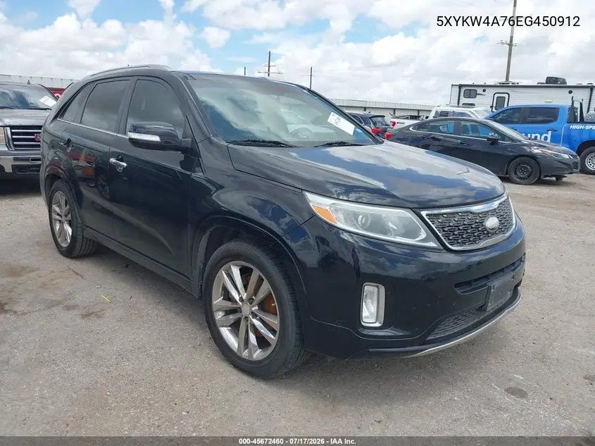 2014 Kia Sorento Limited V6 VIN: 5XYKW4A76EG450912 Lot: 45672460