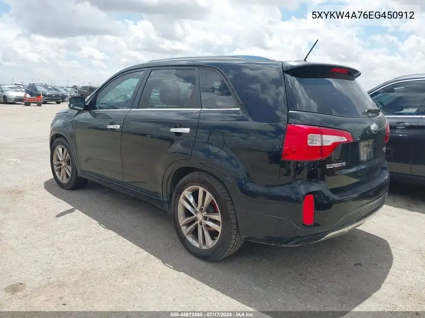 2014 Kia Sorento Limited V6 VIN: 5XYKW4A76EG450912 Lot: 45672460