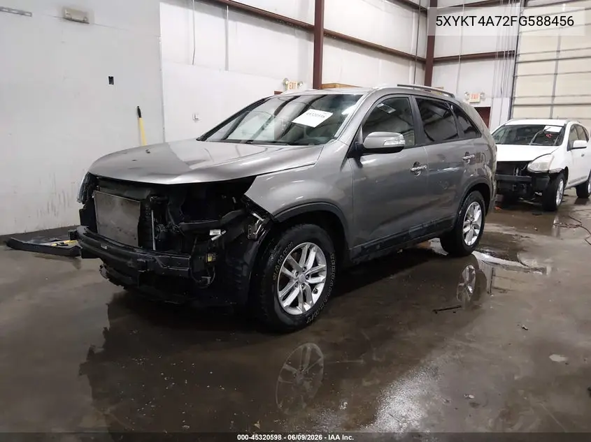 2015 Kia Sorento Lx V6 VIN: 5XYKT4A72FG588456 Lot: 45320598