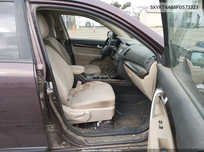 2015 Kia Sorento Lx VIN: 5XYKT4A68FG573323 Lot: 45578974