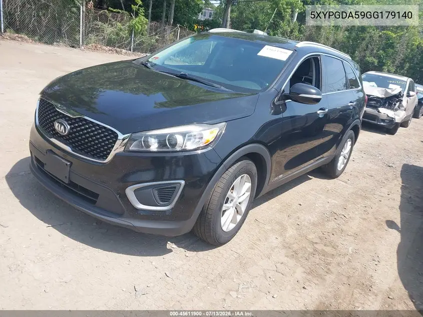 2016 Kia Sorento 3.3L Lx VIN: 5XYPGDA59GG179140 Lot: 45611900