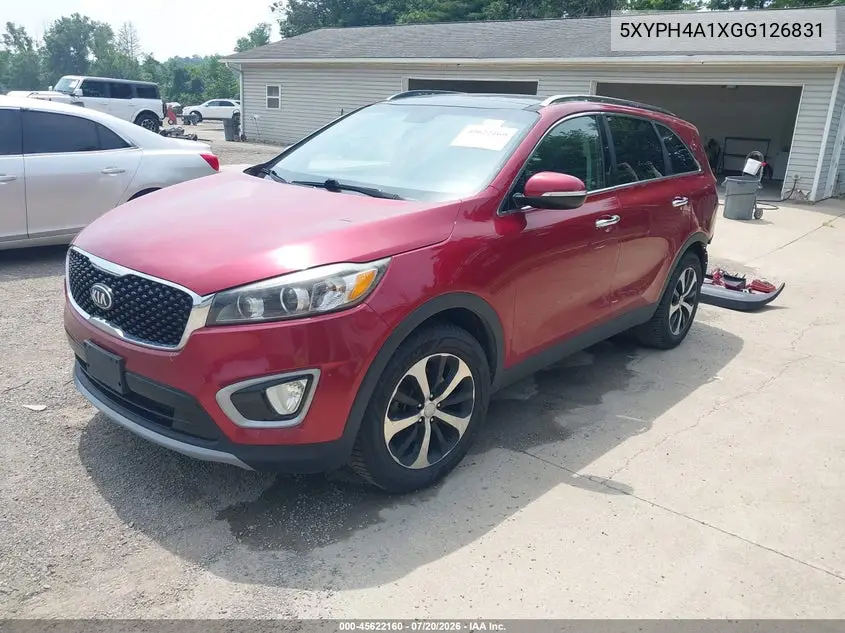 2016 Kia Sorento 2.0T Ex VIN: 5XYPH4A1XGG126831 Lot: 45622160