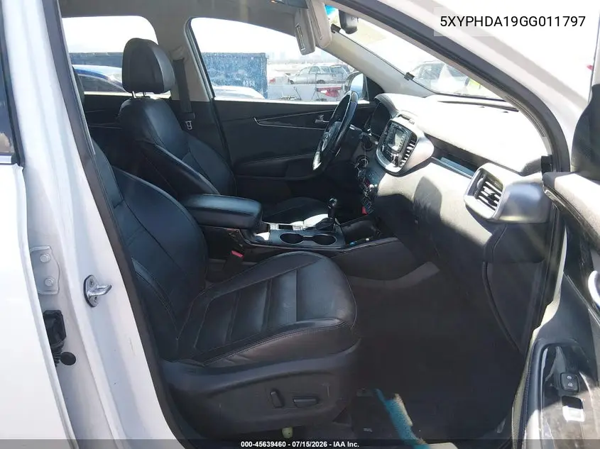 2016 Kia Sorento 2.0T Ex VIN: 5XYPHDA19GG011797 Lot: 45639460